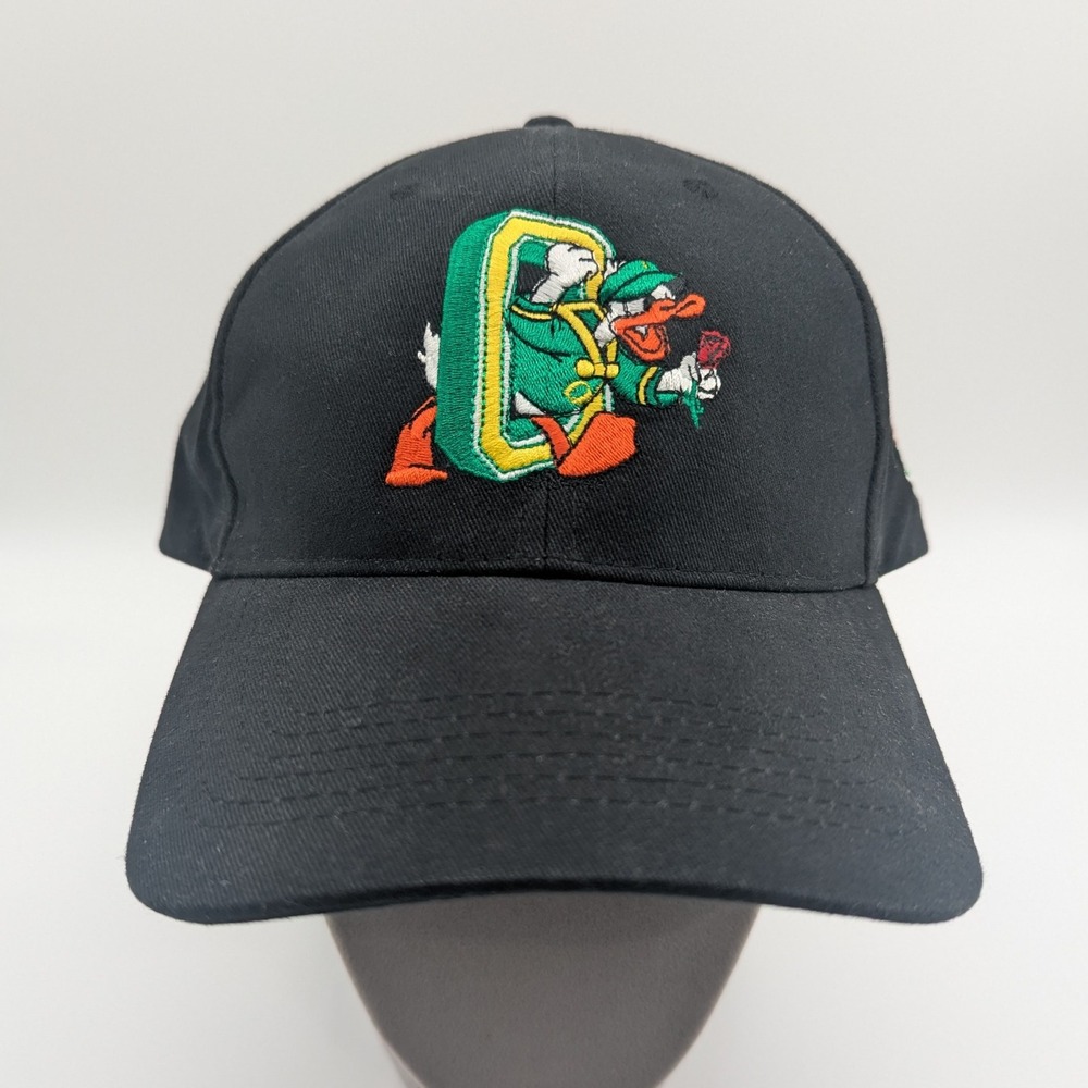 Pacific‎ Headwear Black Baseball Cap Rose Bowl Ducks Logo Embroidered Adjustable